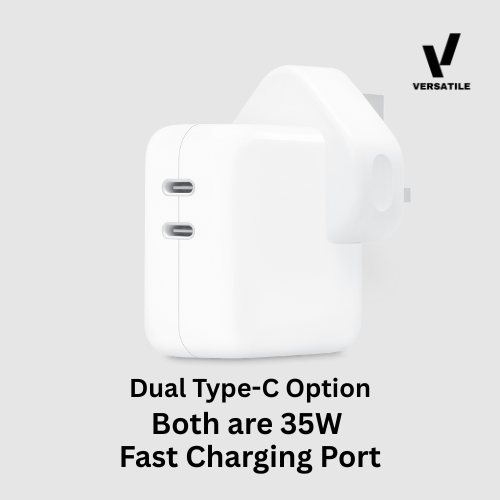 IPHONE 35W UK 3 PIN DUAL TYPE C Fast Charging PD ADAPTER