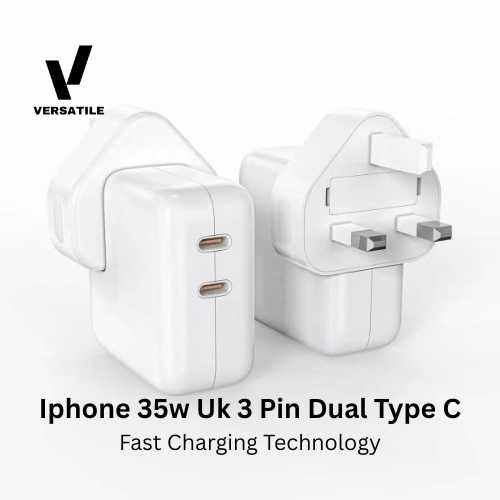 IPHONE 35W UK 3 PIN DUAL TYPE C Fast Charging PD ADAPTER